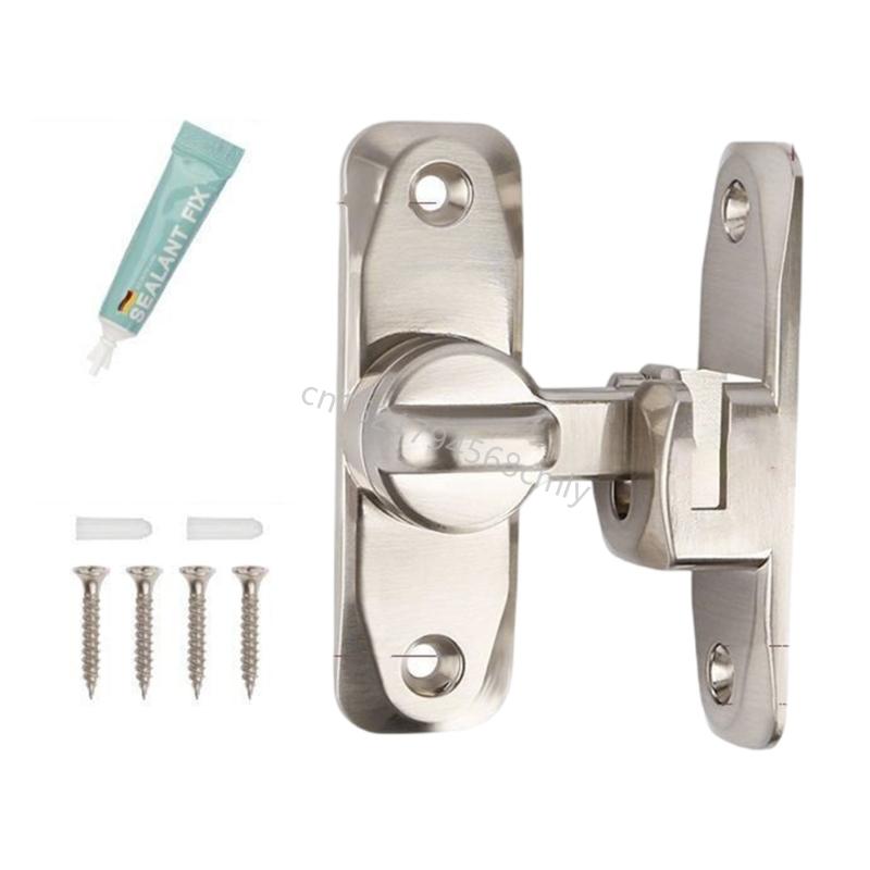 Barn Door Lock 90/180 Degree Sliding Door Locks Zinc Alloy Safety Door Lock 6XDE