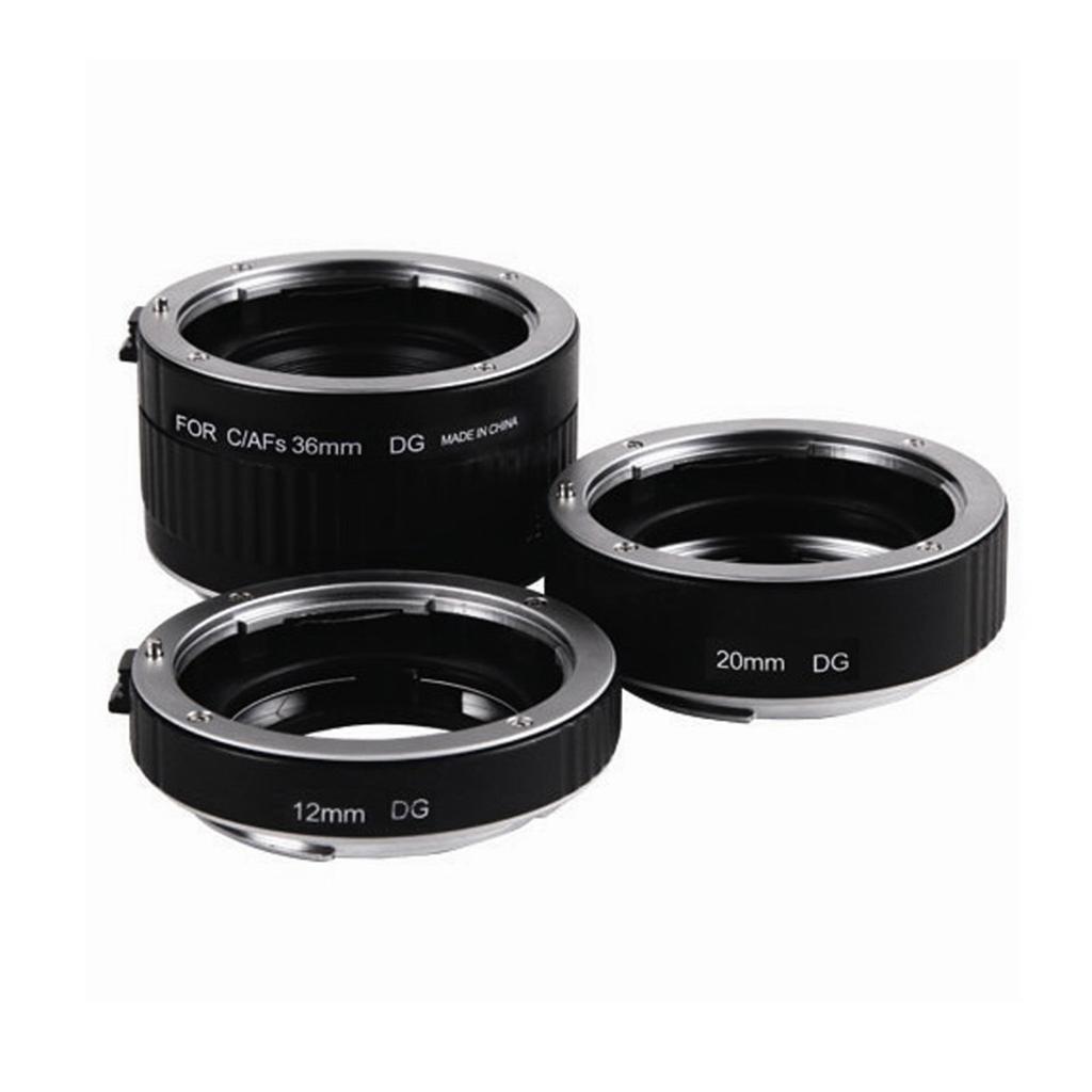 Auto Focus AF TTL Extension Tube Ring 12mm 20mm 36mm Set Metal Mount with Covers for Canon EF EF S 35mm Lens DSLR Camera