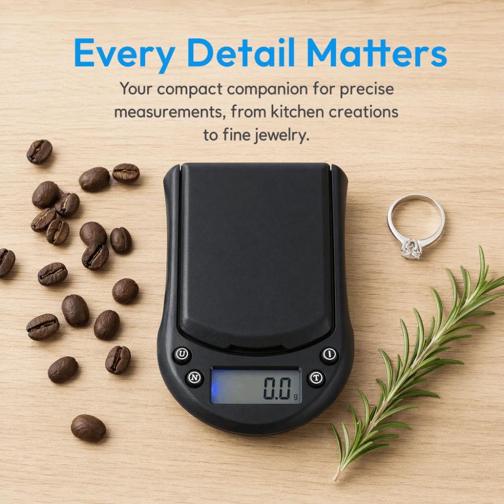 Black Digital Food Scale High Precision 0.01g Portable Pocket Scale Home Kitchen Jewelry Store
