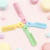 Adorable Mini Children's Comb with Round Teeth for Hair Care - Girlish Heart Design, Portable Hairdressing Comb for Kids.