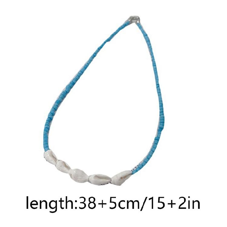 Fashion Shell Necklace with Beads Dopamine Natural Bead Necklace for Women