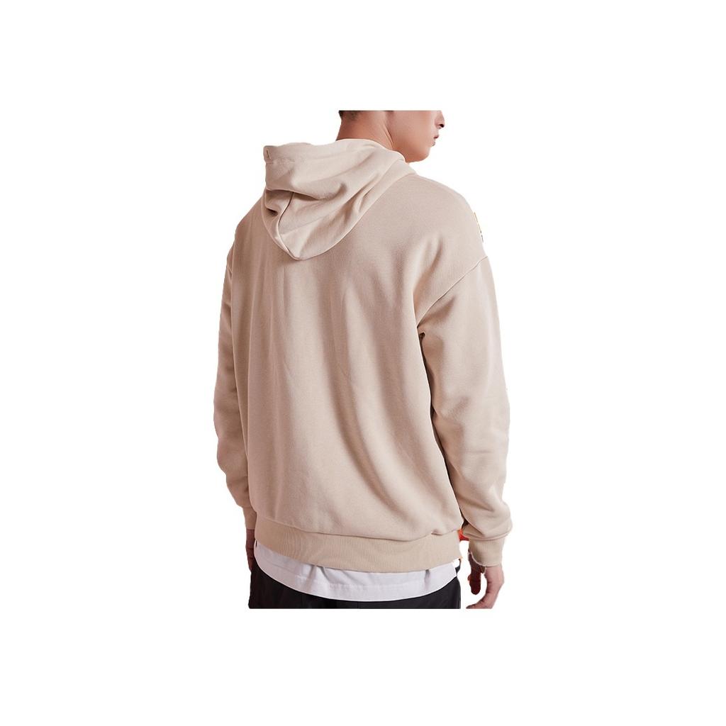 Li Ning Embroidered Logo Casual Hoodie Men Hoodies Oyster-Gray AWDQ646-2