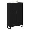 Highboard in Black Oak Look 69.5 x 30 x 115 cm Particleboard