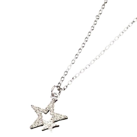 Five-pointed Star Necklace Sparkling Rhinestone Stars Pendant Necklace