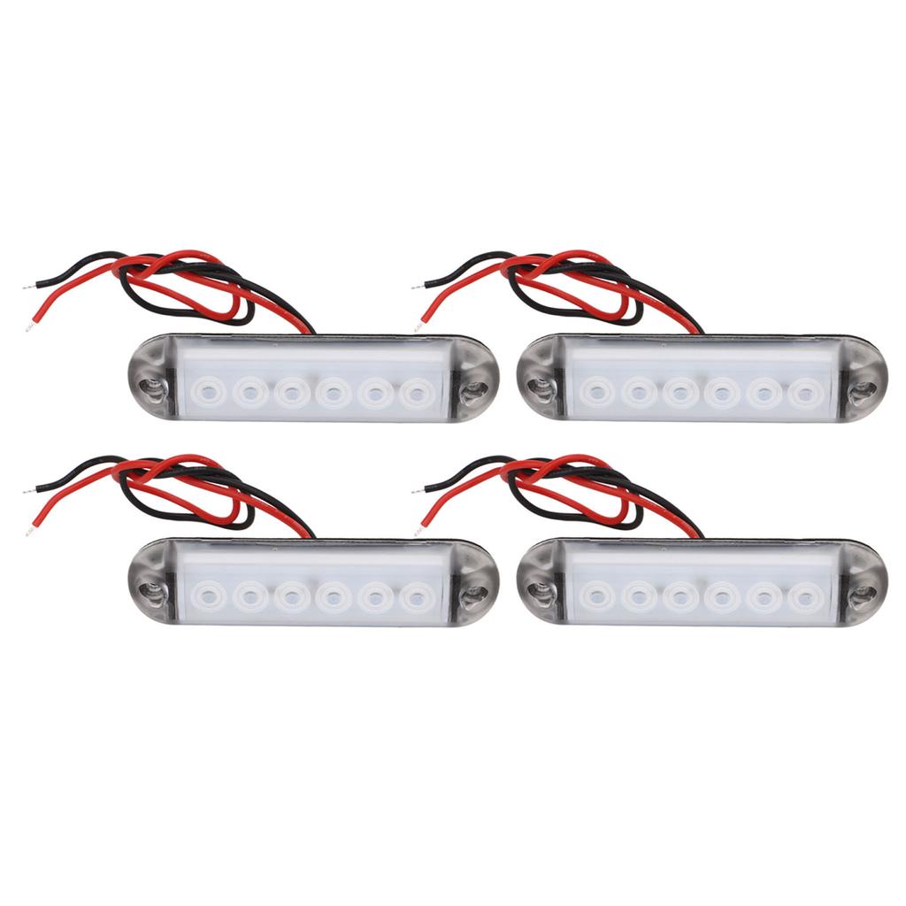 4PCS LED Interior Side Marker Lights 12V Stable PC Material Suitable for RV Ships Yachts