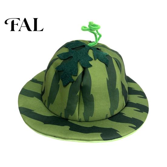 Kreativ Vattenmelonmönstrad Hatt Festmössa, Bredbrättad Solskyddshatt för Kostymfester, Leksam Sommarstrandhatt Lättviktig Elastisk Unisex Huvudbonad