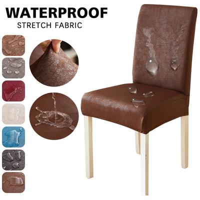 Waterproof Dining Chair Covers Stretch Dining Room Chair Covers Removable Washable Chair Slipcovers for Home, Hotel, Banquet 1pc