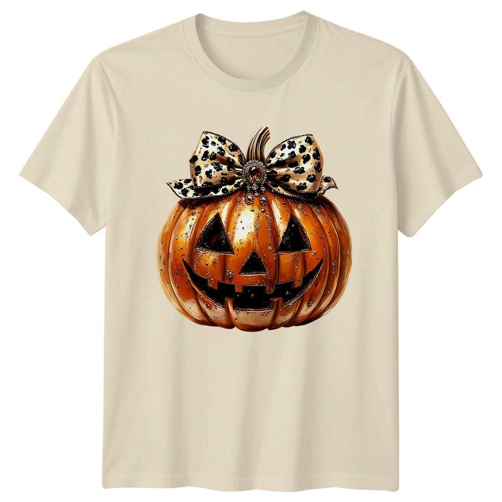 Leopard Pumpkin Halloween Holidays Unisexs TShirt Unisexs Graphic Tee