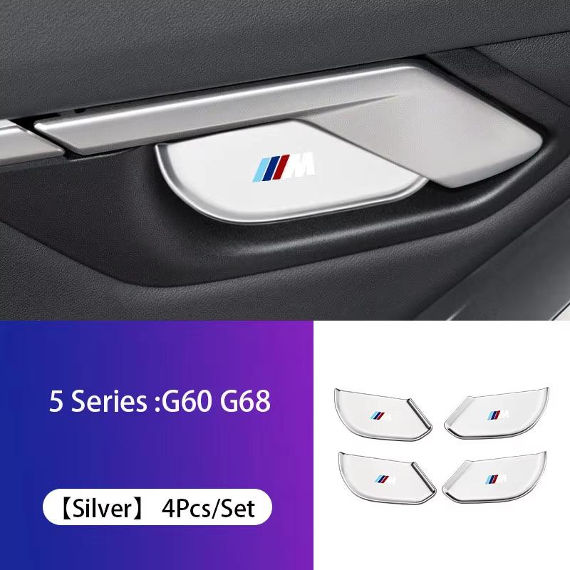 NTSM5 Motorcycle sticker /Car Inner Door Bowl Stainless Steel Protection Cover Stickers For BMW M E90 E60 F30 F10 E39 E36 F20 G30 G20