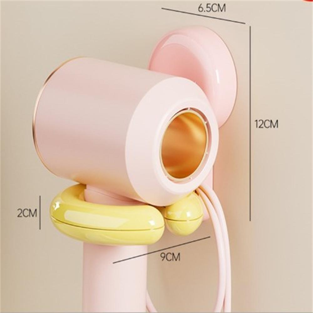

UFORU Wall-mounted hair dryer shelf Household bathroom punch-free portable sucker dopamine organizer жовтий