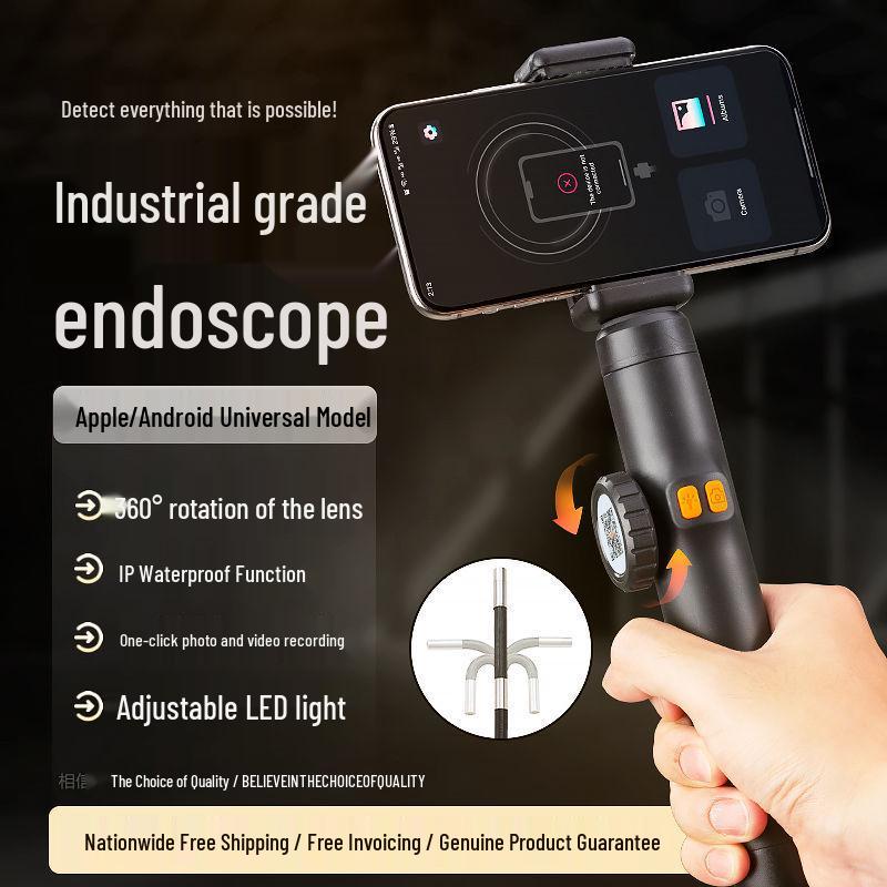 HD 360° Rotating Endoscope Camera for Automotive and Industrial Use