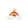 2 PCs Brass Charms 18K Gold Plated Colorful Enamel Cloud Meteor Lightning Weather Pendant For DIY Necklace Jewelry Making