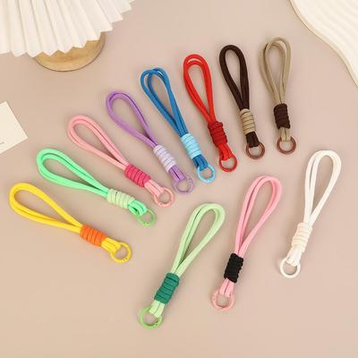 Colorful Woven Mobile Phone and Keychain Lanyard with Anti-Lost Pendant