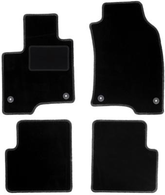 Black Velour Floor Mats For: Fiat Panda III Hatchback (2012-)