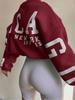 Women's Sweatshirt Stylish Print Long-sleeved Top Casual Thick Loose Pullover