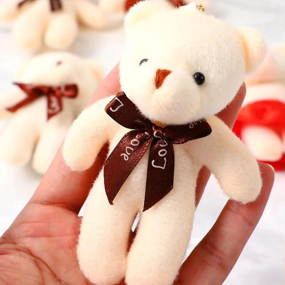 10pcs/set Plush Doll Bear Plush Keychains Toys Plush Animal Mini Bear Plush Toy Kids/Children Toys