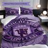 Manchester Emblem Display Bedding (1 * duvet cover + 2 * pillowcase, without core) 2D Flat Bedding set Christmas birthday gift
