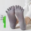 Women's Antibacterial Breathable Cotton Toe Socks - Low-Cut Invisible Boat Style