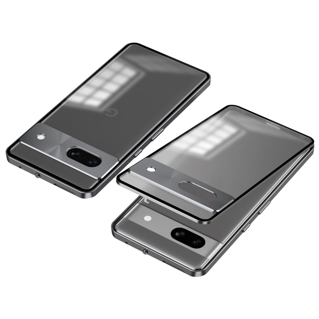 For Google Pixel 7a Case Pop-Up Lock Aluminium Alloy+PC Full Protection Phone Cover