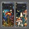 Colorful Glass Style Forest Mushrooms Pattern Tempered Glass Phone Case for Xiaomi Redmi Note 15 Pro+ 14 13 12 11T 10 Lite Cover