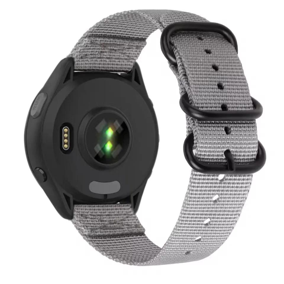 22mm Three-ring Nylon Loop Strap For Amazfit T-Rex3 Pro 48mm Buckle Bracelet Wristband For Amazfit Helio/Bip 6-5/Balance 2/GTR 4