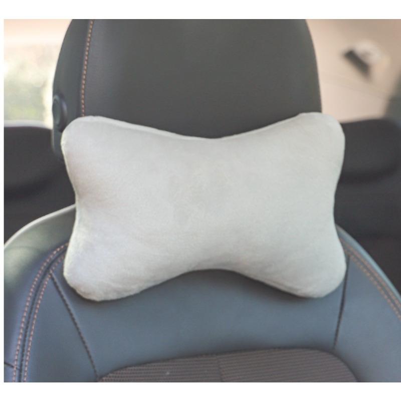 2pcs Ergonomically designed memory cotton neck pillow -100% polyester soft flannel car headrest and seat cushion