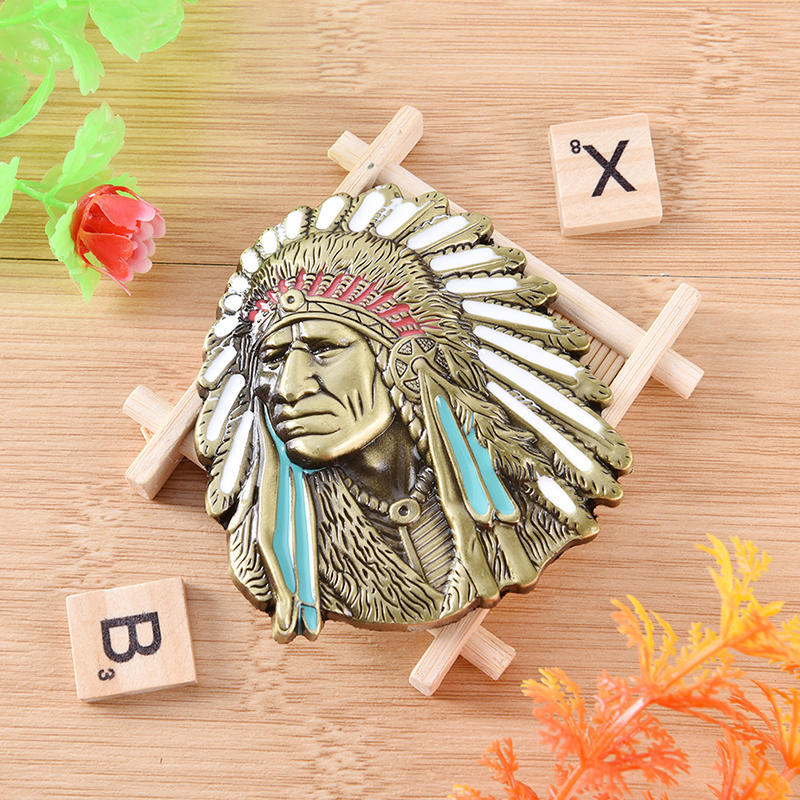 Indian Head Chief Retro Vintage Novelty Men 'S Metal Belt Buckle Xmas Gift