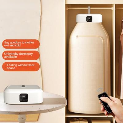 600W Remote Control Multifunctional Dryer Household Electric Clothes Drying Cabinet Timeable Warm Air Drying Machine 29*22*10cm