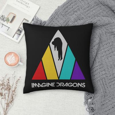 Imagine Dragons Band Quadratischer Kissenbezug Kissenhülle Kissenbezug Überwurf-Kissenbezug für Zuhause Schlafzimmer Auto