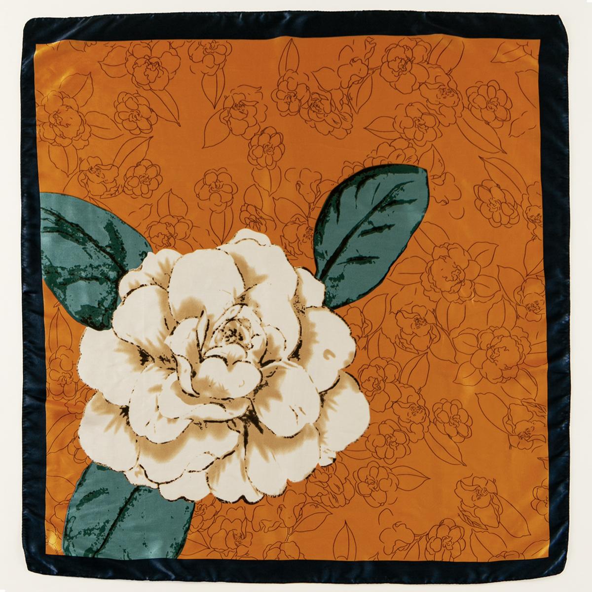 

90*90cm Satin Silk Square Scarf Woman Fashion Kerchief Neck Head/Hair Scarves Bandana Handkerchief Floral Printed Headscarf