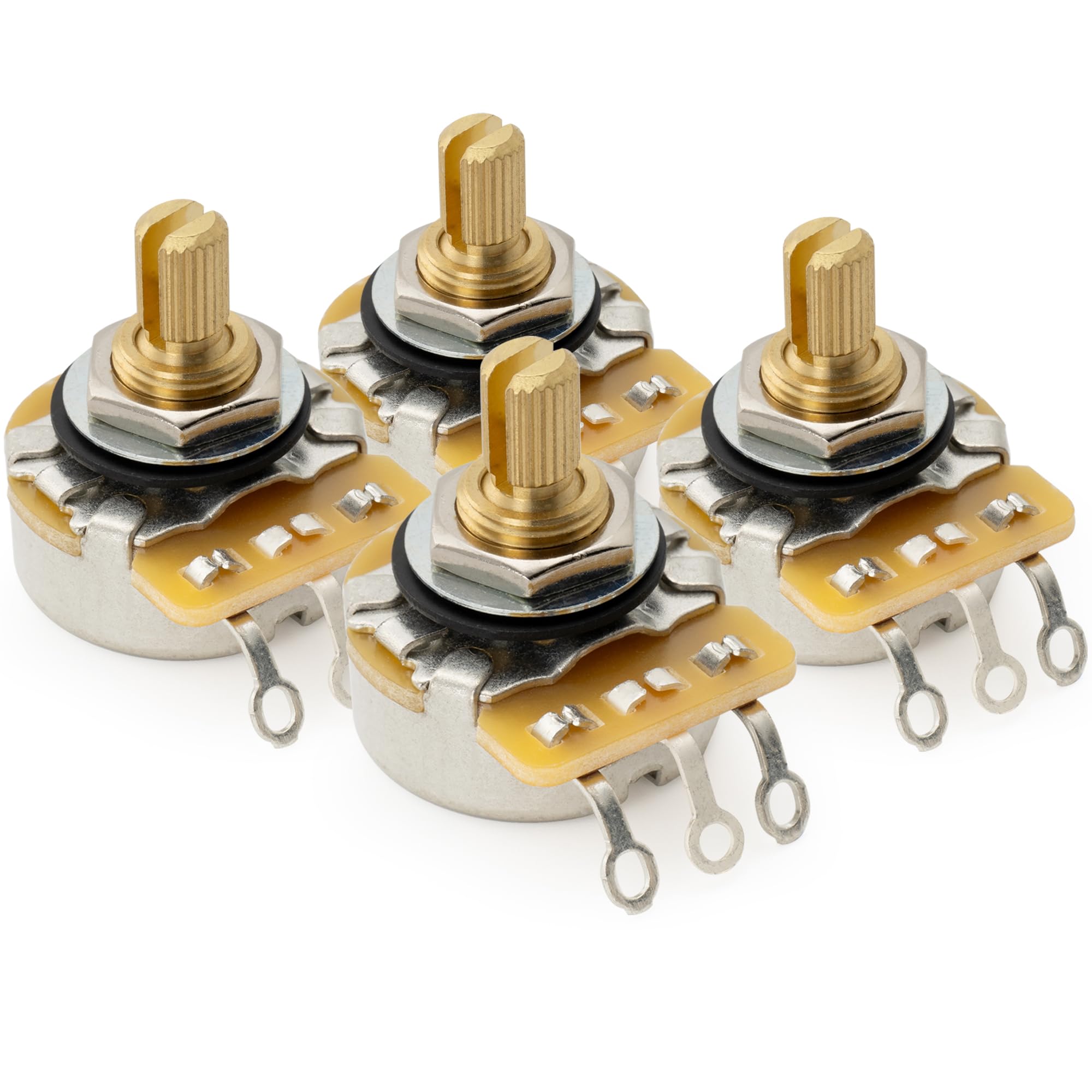 

CTS 450G B250K Латунный Короткий Разрезной Вал 14 10% B-Кривая Потенциометр для Электрогитары и Бас-гитары (Набор из 4)