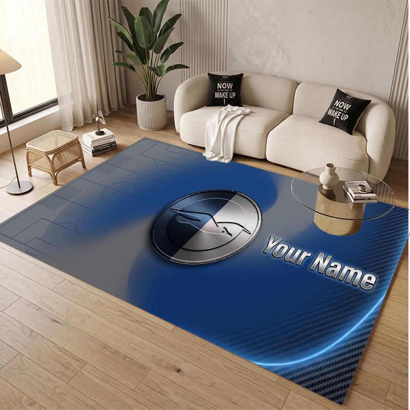 Personalized Crystal Velvet Carpet Brighton & Hove Albion Football Pattern Non Slip Floor Rug