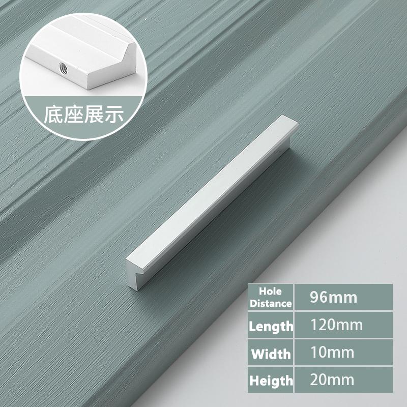 WV Silver Black Kitchen Cabinet Handles Dressers Closet Aluminum Knobs Pulls Drawer Furniture Handle Cupboard Wardrobe Hardware