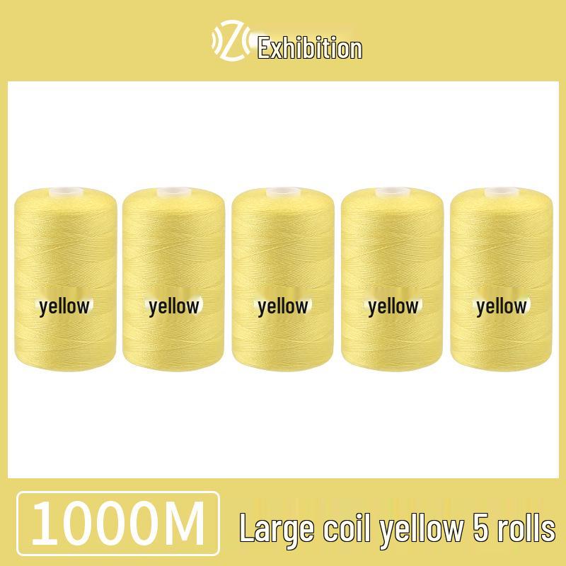 Polyester Sewing Thread - 1000 Yards for Garments & Crafts, Assorted Colors, Small Spool