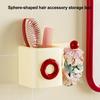 Yousheng Wall-Mounted Storage Box with Hook No Drilling Wall Storage Container Bathroom Organizer for Toiletries Keys Hair Ties Combs