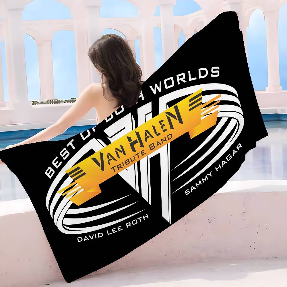 V-Van-Halen Band Microfiber Blanket Quick Drying Beach Towels Oversized Printing Super Absorbent Pool Towel Blanket