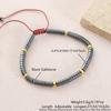 Geometric Turquoise Beaded Bracelet With Adjustable Woven Cord For Casual Wear