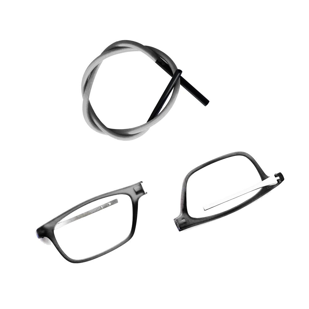 Magnetic Readers Reading Eyeglasses for Men Portable Rectangular Plastic Titanium Power Hanging Neck 1.0 1.5 2.0 2.5 3.0 3.5