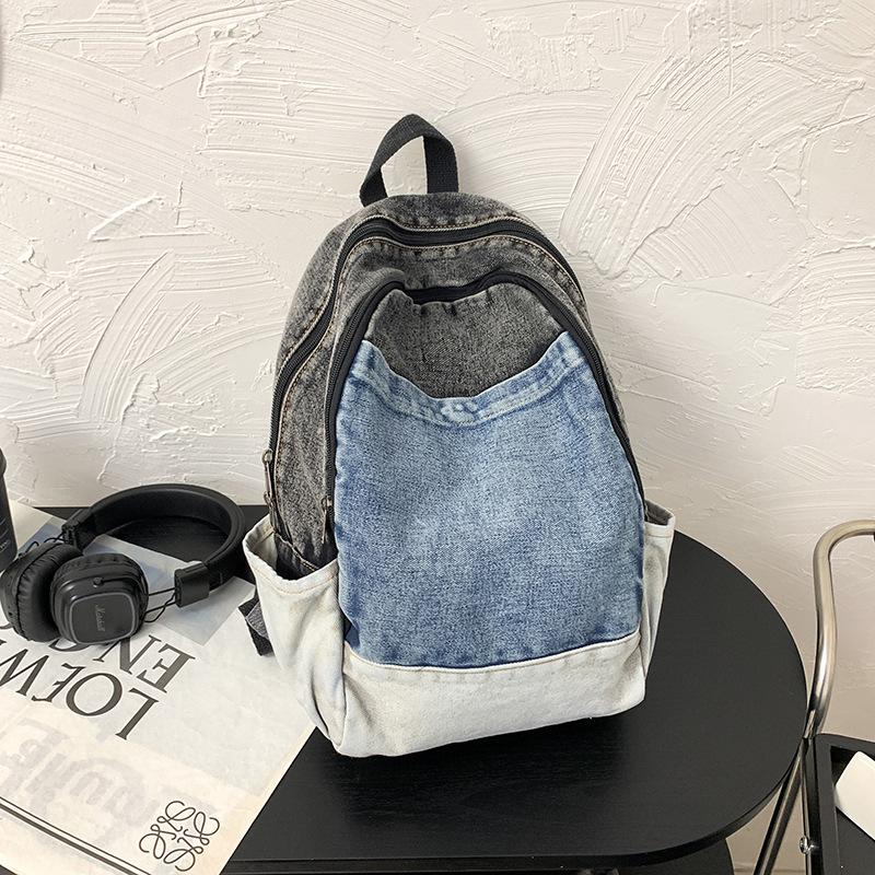 Schultasche Neue Vintage Denim Schüler Schultasche Große Kapazität Leichter Trend Rucksack Leichter Sport Reise Rucksack