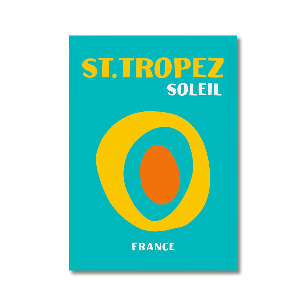 Modern Scenic Travel Mykonos Palme Miami Wandkunst Poster Drucke Boho Maximalistischer Stil Leinwandmalerei Bild für Zimmer Heimdekor