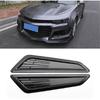 New 2 Pcs Glossy Black Car Hood Vent Louver Scoop Cover Intake Cooling Panel Trim