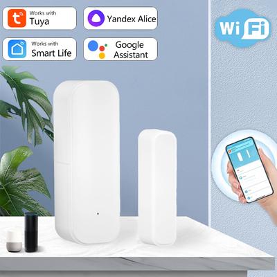 Tuya Smart WiFi dveřní senzor Bezdrátový okenní senzor Zabezpečení domácnosti Ochrana Alarm Systém Ovládání aplikací Práce s Alexou Google Home