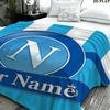 1PC SSC Napoli Custom Name Patterned Flannel Blanket Suitable For All Seasons for Home Decor Warmth and Comfort Gifts Holiday Present
