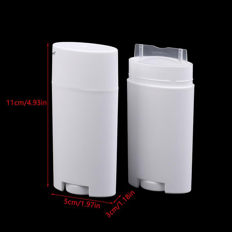 2Pcs 75g PP Empty Deodorant Containers Twist-Up Refillable Plastic Bottles for DIY Natural Deodorant Stick Tube Cosmetics