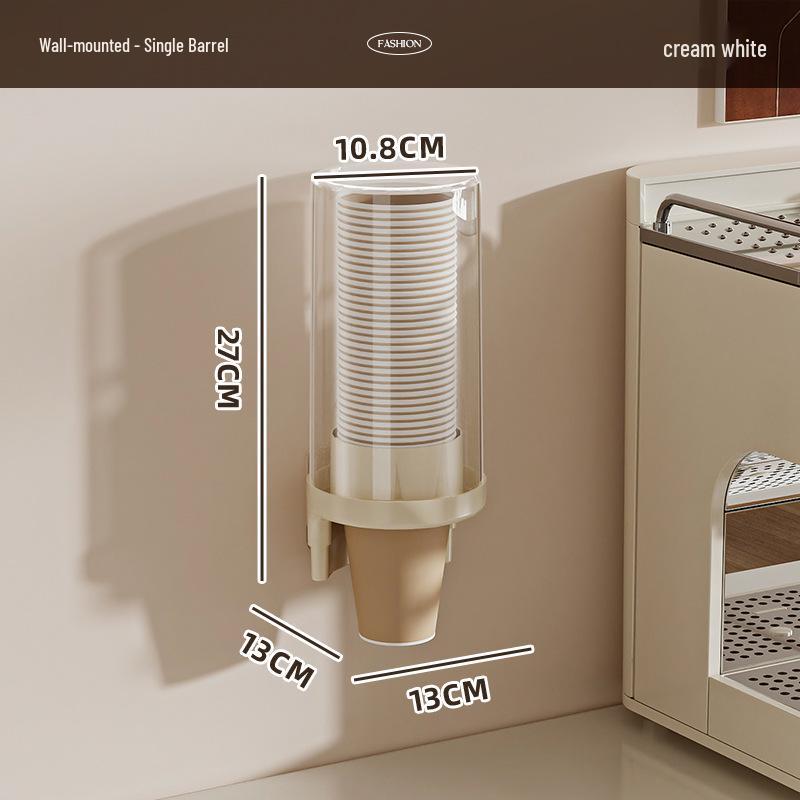 Wall-Mounted Dustproof Disposable Cup Dispenser & Holder