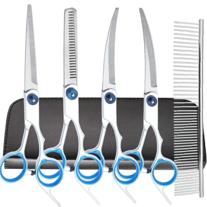 Teddy Dog 6-Inch Stainless Steel Grooming Scissors Set