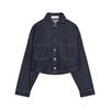 Zaprha 2025 Autumn New Women Simple and Versatile Denim Short Lapel Long sleeve Shirts Outerwear 1934231