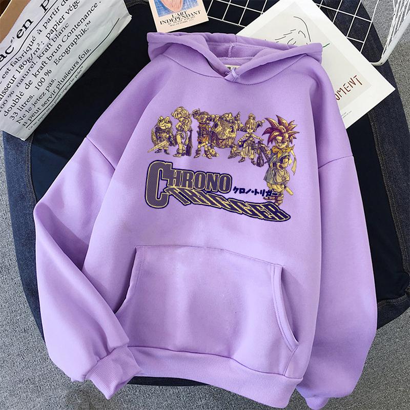 Chrono Trigger Printed Pullover Hoodies Sweatshirts  unisex Warrior with Sword Casual colorful Hooded Harajuku Oversized Hoodie