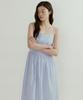 Lingseoul Bustier Shirring Dress-Stripe