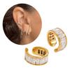 Ear Cuffs Estilosos Com Strass Versátil Ear Cuff de Strass Brilhantes Presilhas de Orelha Charme Adequado Para Todos os Estilos